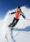 装饰图-女子滑雪